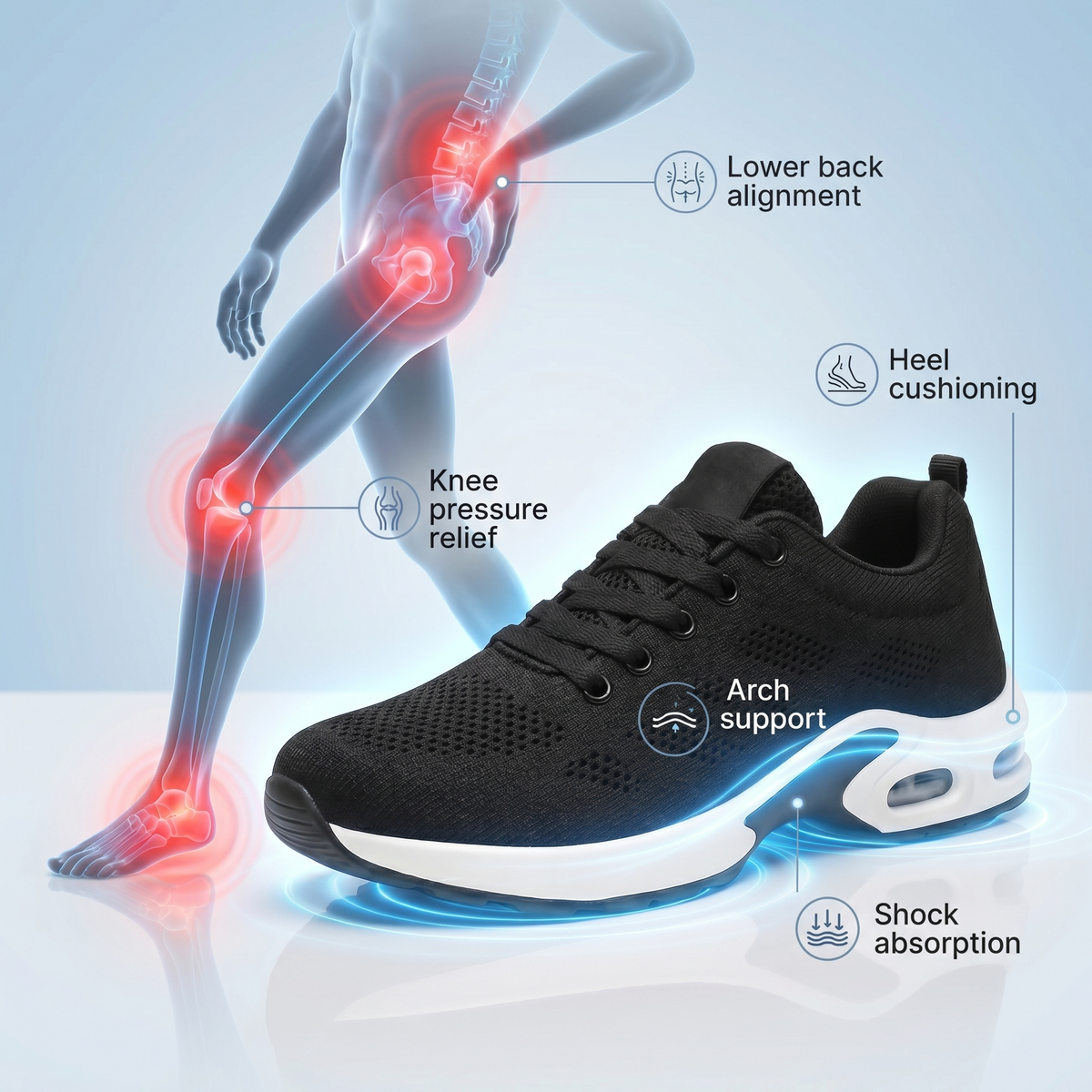 SoftSoles Pro - 12-Hour Shift Footwear for All-Day Relief from Foot, Knee & Back Discomfort.